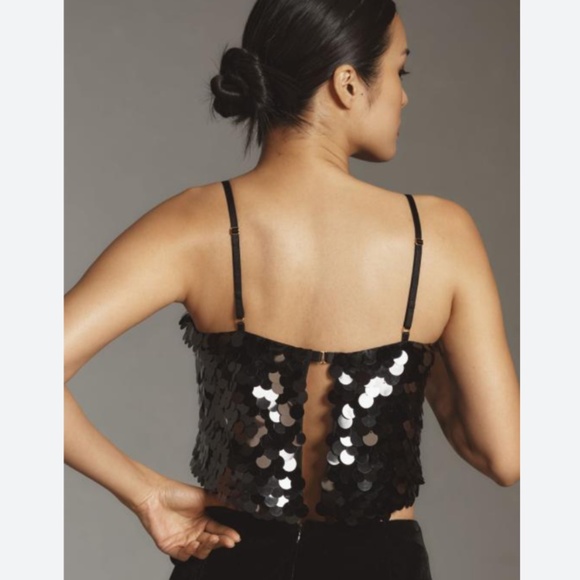 Brand New by Anthropologie Paillette Crop Top - Picture 9 of 10